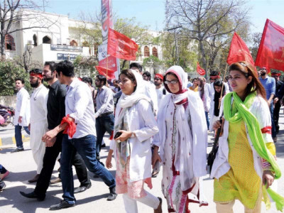 unmet demands young doctors stage protest demonstration