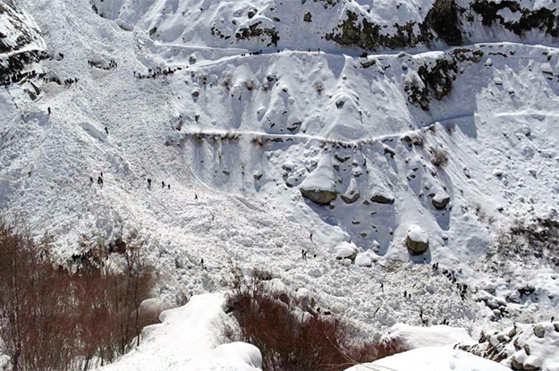 rescue teams search for students said to be buried under the snow in chitral photo inp