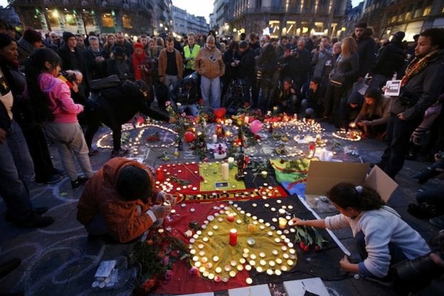 people gather around a memorial in brussels following bomb attacks in brussels belgium march 22 2016 photo reuters