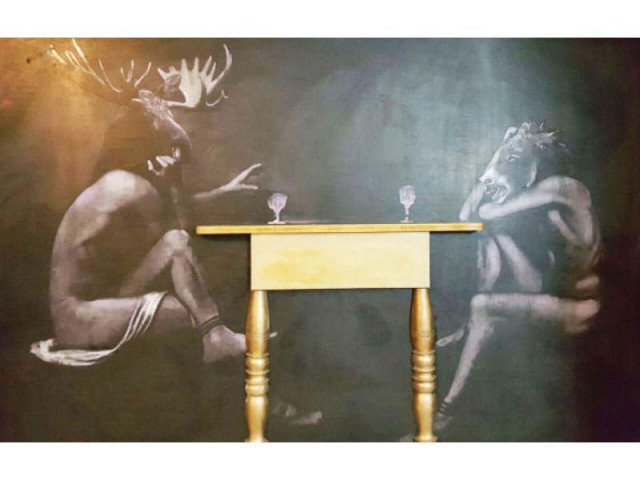 one of the paintings on display at the exhibition photo mariam shafqat express one of the paintings on display at the exhibition photo mariam shafqat express