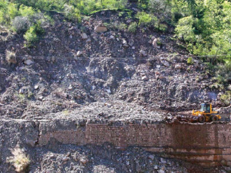 work to clear the road in bakote under way after an avalanche photo online