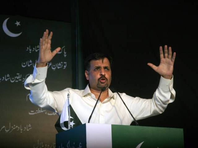 mustafa kamal addresses a press conference in karachi on march 23 2016 photo athar khan express