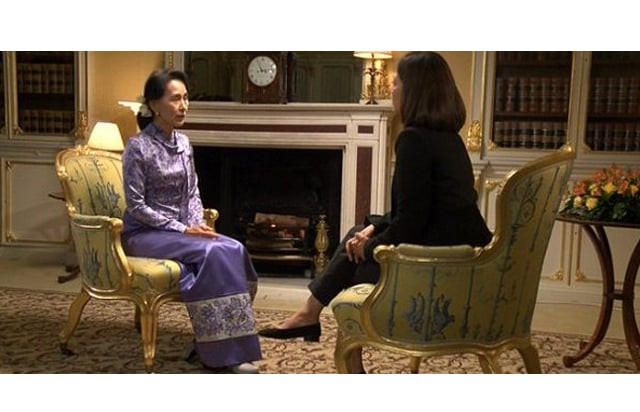 aung san suu kyi being interviewed by bbc 039 s mishal hussain photo courtesy bbc aung san suu kyi being interviewed by bbc 039 s mishal hussain photo courtesy bbc