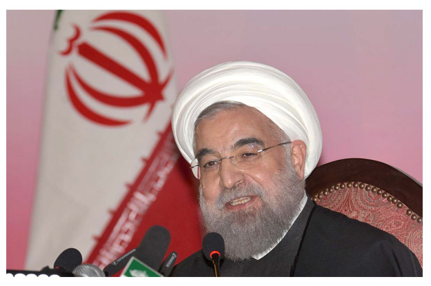 iranian president addressing a press conference at a local hotel photo app