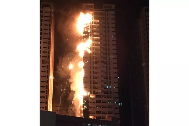 a view of a fire erupted in a residential building in ajman uae photo twitter breaking911 a view of a fire erupted in a residential building in ajman uae photo twitter breaking911