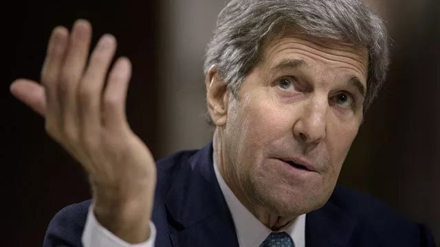 united states secretary of state john kerry speaks during a hearing of the senate foreign relations committee on july 23 2015 in washington photo afp