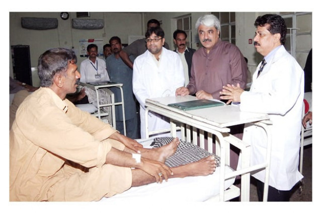 adviser to chief minister on health khwaja salman rafique visiting the government mian munshi hospital photo nni adviser to chief minister on health khwaja salman rafique visiting the government mian munshi hospital photo nni