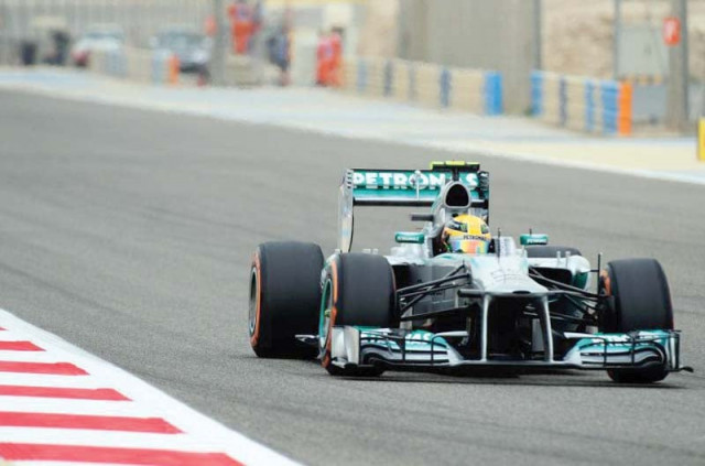 hamilton knows bahrain won t be an easy race for him or mercedes teammate rosberg with the ferrari duo breathing down their necks photo afp hamilton knows bahrain won t be an easy race for him or mercedes teammate rosberg with the ferrari duo breathing down their necks photo afp