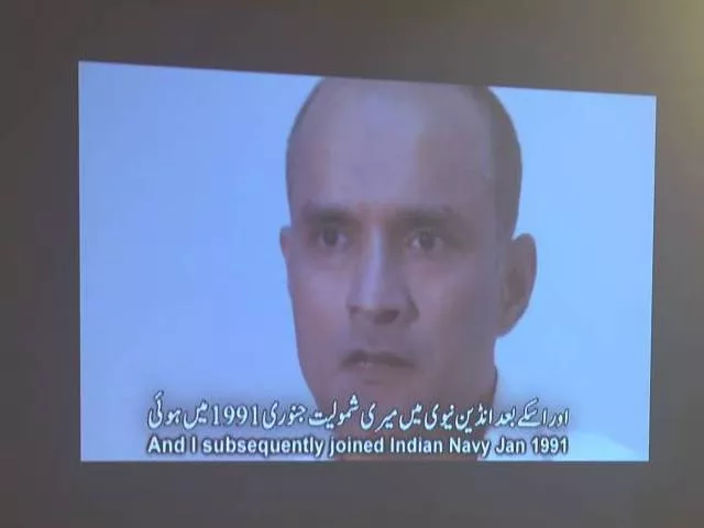 video shows kulbhushan yadav who is suspected of being an indian spy during a press conference in islamabad on march 29 2016 photo afp video shows kulbhushan yadav who is suspected of being an indian spy during a press conference in islamabad on march 29 2016 photo afp