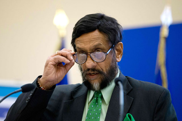 this file photo taken on november 5 2014 shows the head of the un 039 s climate science panel intergovernmental panel on climate change   ipcc rajendra pachauri speaking during a climate conference in paris on november 5 2014 photo afp