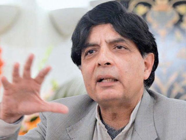 interior minister chaudhry nisar photo file