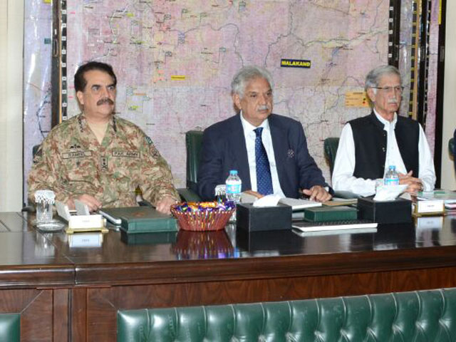 gen raheel was told during apex committee meeting about progress in last phase of shawal operation tdps resettlement photo ispr