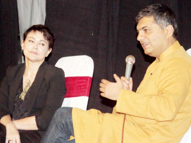 dr faisal devji and dr maria misra address the session at the afkar i taza conference photo abid nawaz express dr faisal devji and dr maria misra address the session at the afkar i taza conference photo abid nawaz express