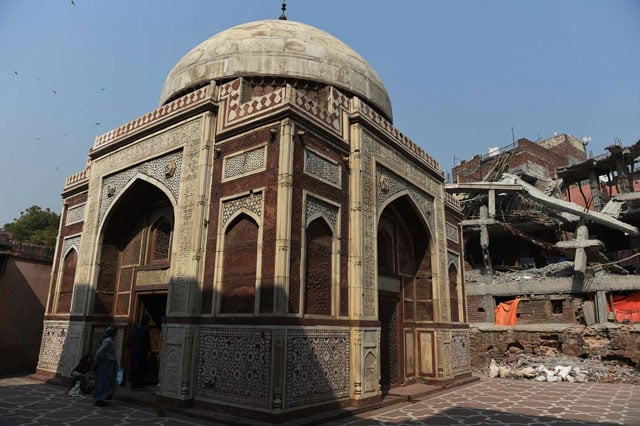 in this photograph taken on february 24 2016 the remains r of an illegally constructed building that has been demolished are seen near the tomb of atgah khan in the nizamuddin area of new delhi photo afp in this photograph taken on february 24 2016 the remains r of an illegally constructed building that has been demolished are seen near the tomb of atgah khan in the nizamuddin area of new delhi photo afp