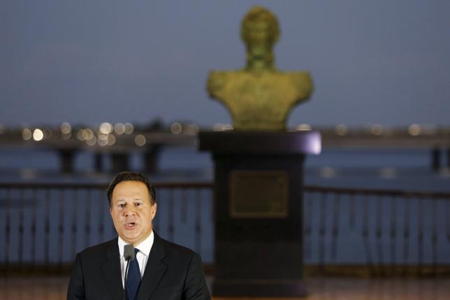 panama president juan carlos varela delivers a speech to the nation after a meeting with various ambassadors to panama at the foreign affairs building in panama city april 6 2016 photo reuters