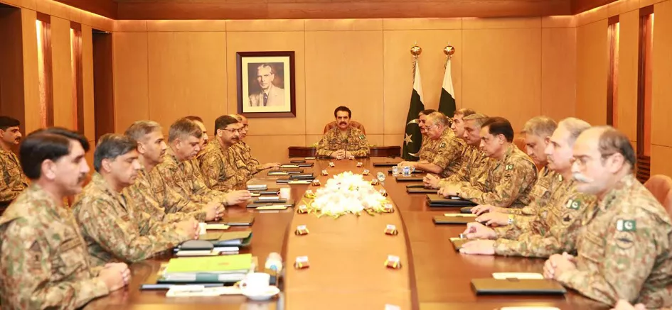 a file photo of a corps commander conference at the ghq in rawalpindi photo ispr a file photo of a corps commander conference at the ghq in rawalpindi photo ispr