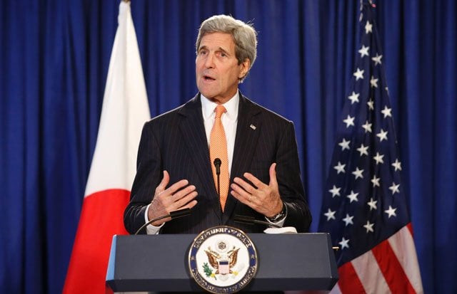 this file photo taken on april 27 2015 shows us secretary of state john kerry attending a meeting with japanese foreign minister kishida and japanese defence minister nakatani at waldorf astoria hotel in new york photo afp this file photo taken on april 27 2015 shows us secretary of state john kerry attending a meeting with japanese foreign minister kishida and japanese defence minister nakatani at waldorf astoria hotel in new york photo afp
