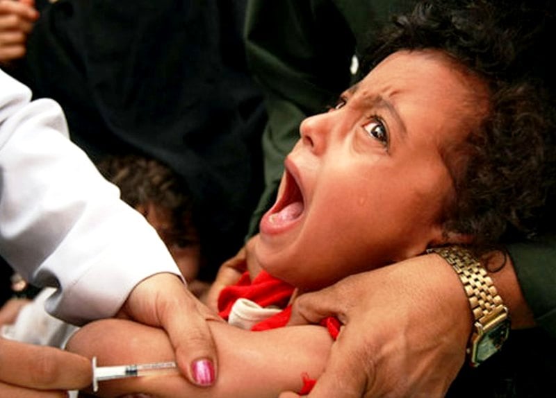 file photo of a child being vaccinated photo reuters