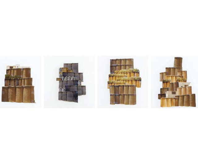hesco bastions remain the focal point of artist seema nusrat s work depicted through pencil on paper and in the form of a collage from different photographs a common sight in the city nusrat has shown how these barriers have now become a form of structure on their own photos courtesy koel gallery hesco bastions remain the focal point of artist seema nusrat s work depicted through pencil on paper and in the form of a collage from different photographs a common sight in the city nusrat has shown how these barriers have now become a form of structure on their own photos courtesy koel gallery