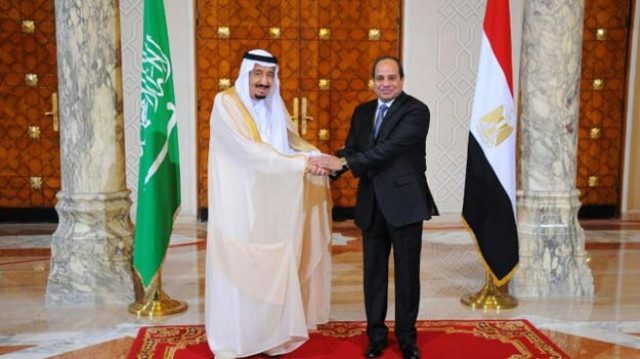 saudi king salman left shakes hands with egyptian president abdel fattah al sisi during talks in cairo on april 7 2016 photo afp saudi king salman left shakes hands with egyptian president abdel fattah al sisi during talks in cairo on april 7 2016 photo afp