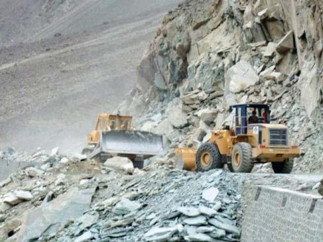 roads linking kohistan to g b china border and rest of country remain inaccessible photo express file