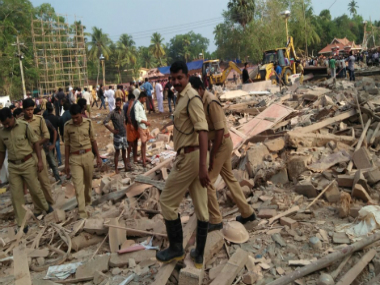 india police detain five over temple firework disaster