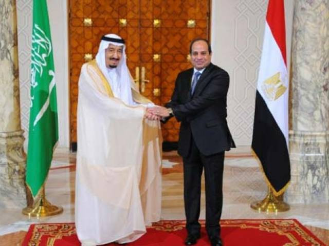 saudi king salman left shakes hands with egyptian president abdel fattah al sisi during talks in cairo on april 7 2016 photo afp saudi king salman left shakes hands with egyptian president abdel fattah al sisi during talks in cairo on april 7 2016 photo afp