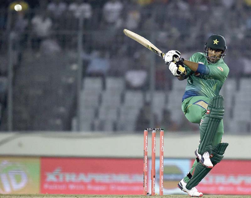 sharjeel who made 112 runs from four innings was one of the few pakistan players who enjoyed a good outing at the world t20 photo afp