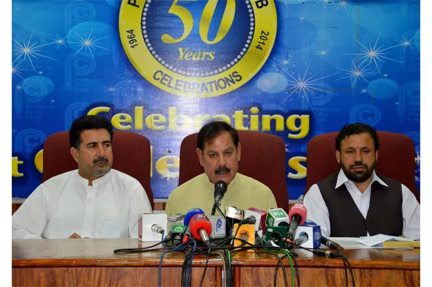special assistant to cm on information mushtaq ahmed ghani addressing a news conference at peshawar press club photo ppi special assistant to cm on information mushtaq ahmed ghani addressing a news conference at peshawar press club photo ppi