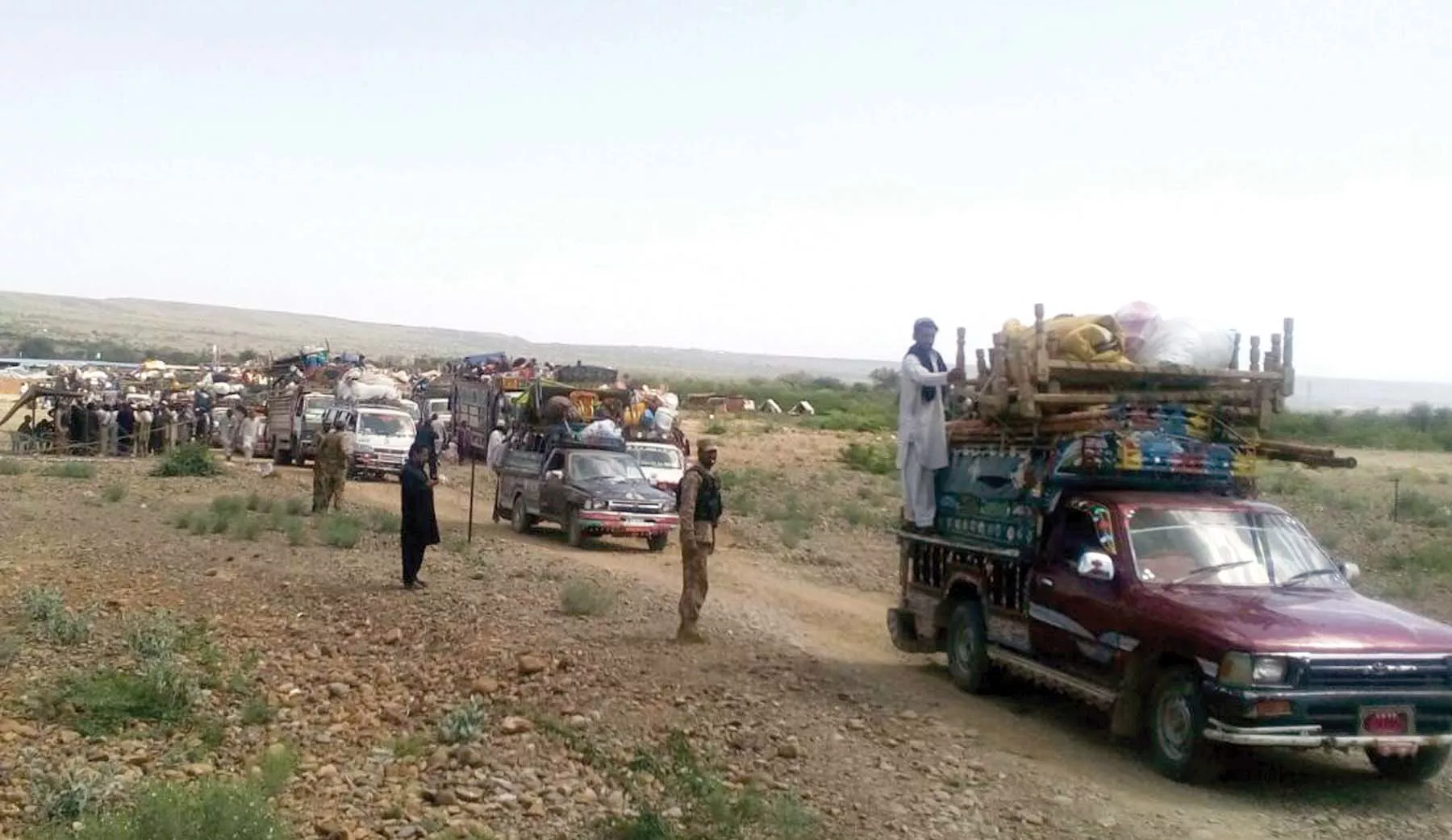 displaced people of south waziristan proceed to their homes from khargai photo courtesy ispr displaced people of south waziristan proceed to their homes from khargai photo courtesy ispr
