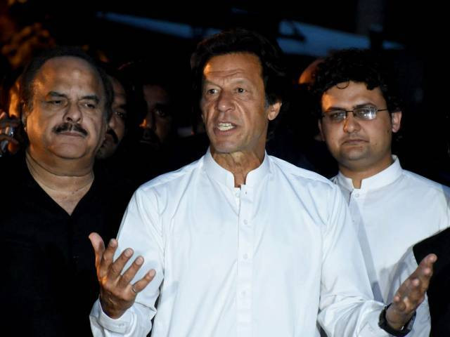 chairman pakistan tehrik e insaf pti imran khan talking to media in islamabad on april 11 2016 photo mudassar raja express chairman pakistan tehrik e insaf pti imran khan talking to media in islamabad on april 11 2016 photo mudassar raja express