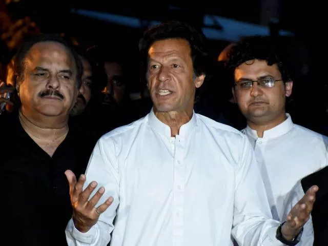 chairman pakistan tehrik e insaf pti imran khan talking to media in islamabad on april 11 2016 photo mudassar raja express chairman pakistan tehrik e insaf pti imran khan talking to media in islamabad on april 11 2016 photo mudassar raja express