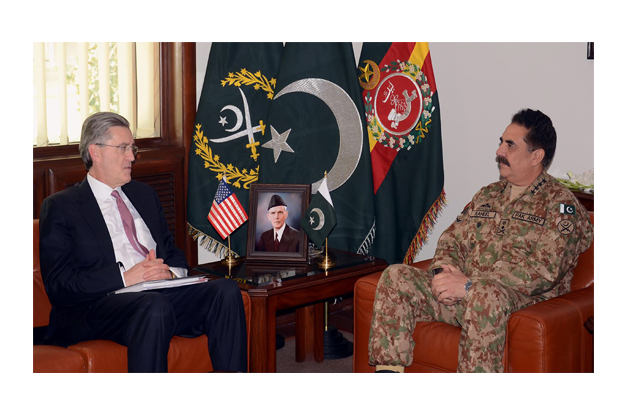 the ghq meeting between gen raheel and ambassador olson discussed the prospects of afghan peace process photo inp