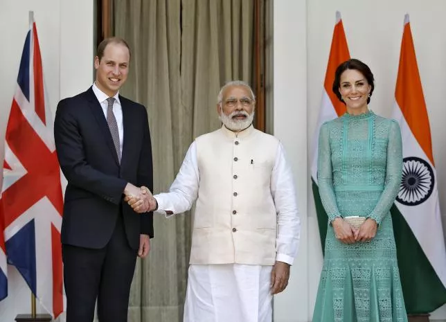 britain 039 s prince william shakes hands with india 039 s prime minister narendra modi c as catherine duchess of cambridge smiles during a photo opportunity at hyderabad house in new delhi india april 12 2016 photo reuters britain 039 s prince william shakes hands with india 039 s prime minister narendra modi c as catherine duchess of cambridge smiles during a photo opportunity at hyderabad house in new delhi india april 12 2016 photo reuters