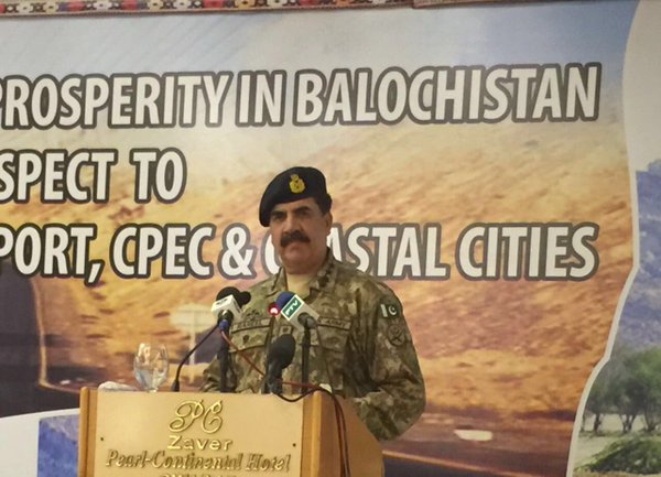 coas general raheel sharif addresses a seminar on cpec in balochistan on tuesday photo ispr