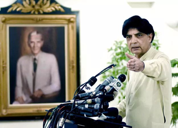 interior minister chaudhary nisar addressing a press conference photo inp interior minister chaudhary nisar addressing a press conference photo inp