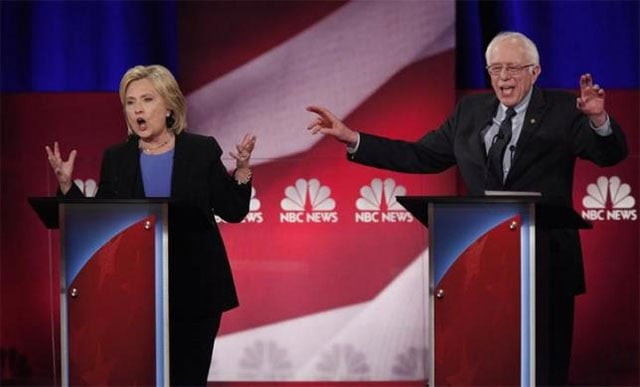 the former secretary of state holds a double digit lead over the vermont senator in polls photo reuters the former secretary of state holds a double digit lead over the vermont senator in polls photo reuters