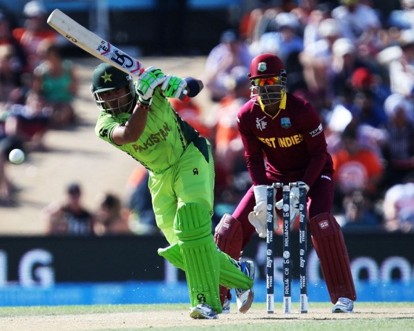 umar akmal playing a shot against west indies in world cup match in christchurch on february 21 2015 photo icc umar akmal playing a shot against west indies in world cup match in christchurch on february 21 2015 photo icc