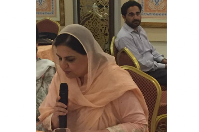 ppp senator rubina khalid reading a story at the storytelling workshop photo facebook