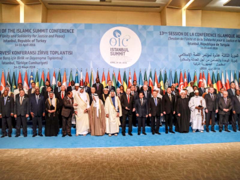 family photo of 13th organization of islamic cooperation summit at istanbul photo afp