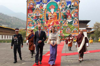 british royals hike to mountain monastery in bhutan