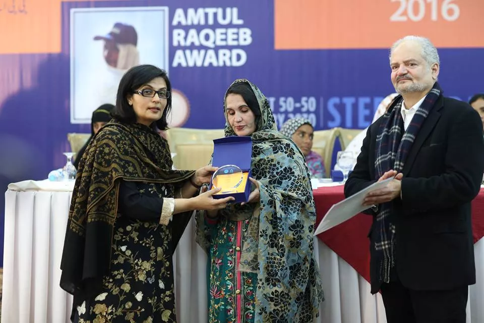 hussn jamala from district shangla khyber pakhtunkhwa receiving her award from dr sania nishtar founder president heartfile and qazi azmat isa ceo ppaf photo facebook hussn jamala from district shangla khyber pakhtunkhwa receiving her award from dr sania nishtar founder president heartfile and qazi azmat isa ceo ppaf photo facebook