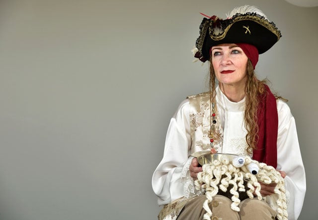 in this photo taken in wellington on april 15 2016 karen martyn from the church of the flying spaghetti monster poses in her pirate outfit that she will wear at the church 039 s first legally recognised wedding to be held on april 16 photo afp in this photo taken in wellington on april 15 2016 karen martyn from the church of the flying spaghetti monster poses in her pirate outfit that she will wear at the church 039 s first legally recognised wedding to be held on april 16 photo afp