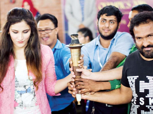 olympian kiran khan and cricketer muhammad hafeez were guests of honour at the event photo express olympian kiran khan and cricketer muhammad hafeez were guests of honour at the event photo express
