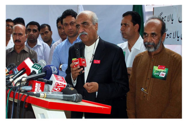 the leader of the opposition in the national assembly syed khursheed shah talking to media at karachi press club on saturday photo online the leader of the opposition in the national assembly syed khursheed shah talking to media at karachi press club on saturday photo online
