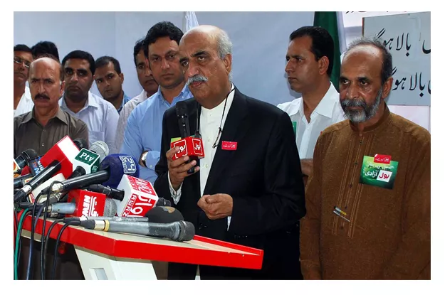 the leader of the opposition in the national assembly syed khursheed shah talking to media at karachi press club on saturday photo online the leader of the opposition in the national assembly syed khursheed shah talking to media at karachi press club on saturday photo online