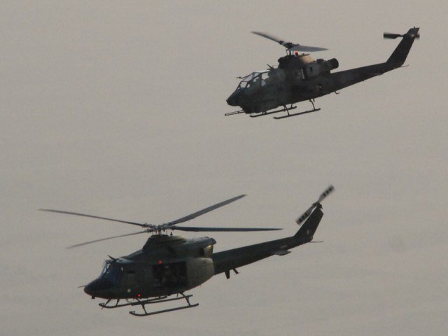 file photo of gunship helicopters photo ispr