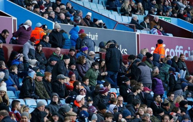 fed up villa fans head home after liverpool 039 s fifth goal on february 14 2016 photo reuters fed up villa fans head home after liverpool 039 s fifth goal on february 14 2016 photo reuters