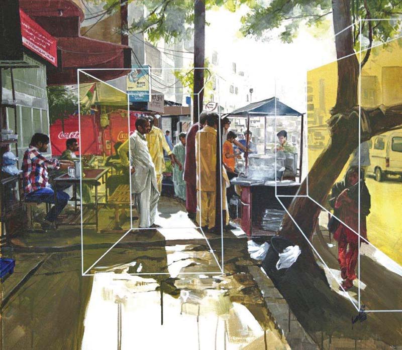 artist khalid khan s paintings are a product of the nostalgia he feels for the city photos courtesy epic art gallery
