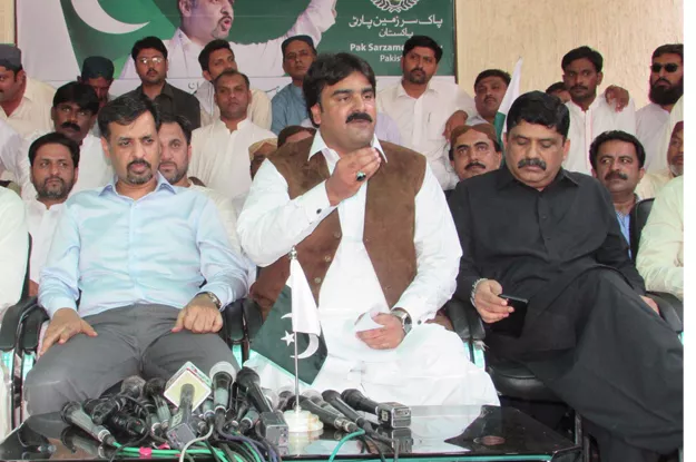 former muttahida qaumi movement mqm mpa ashfaque ahmed mangi addressing a press conference in karachi photo ppi former muttahida qaumi movement mqm mpa ashfaque ahmed mangi addressing a press conference in karachi photo ppi